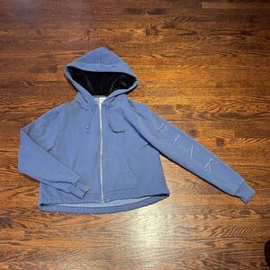 PINK Victoria's Secret Blue Zip-Up Hoodie